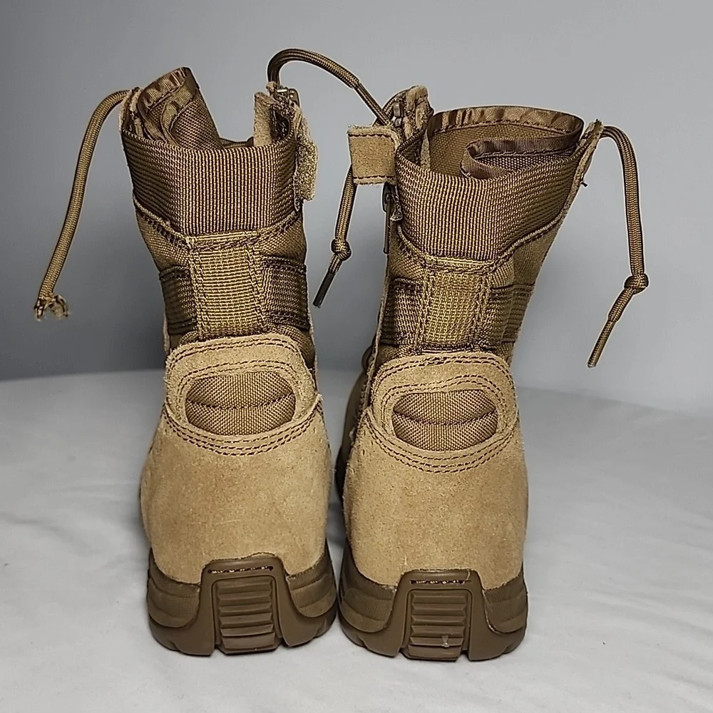 Tactical Research Mini-Mil TR105 Size 4R Tactical‎ Boots for Men Brown leather